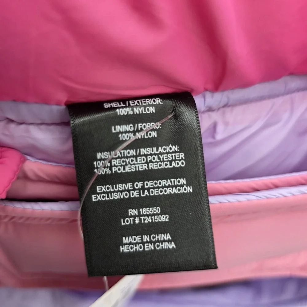 32 Degrees Heat Dog Jacket Polar‎ Fleece with Leash Hole Size L Pink Purple NWT